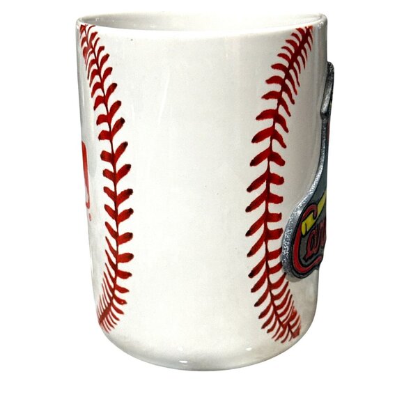 St Louis Cardinals Raised Logo Baseball Stitch Ceramic Mug Official MLB 2011 Mug - Picture 6 of 8